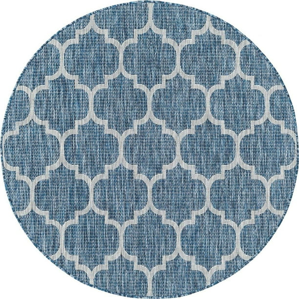 Unique Loom Trellis Collection Casual Moroccan Lattice Transitional Indoor and Outdoor Flatweave Area Rug Teal/Gray 4 ft x 6 ft Unique Loom Trellis Collection Casual Moroccan Lattice Transitional Indoor and Outdoor Flatweave Area Rug Teal/Gray 4 ft x 6 ft